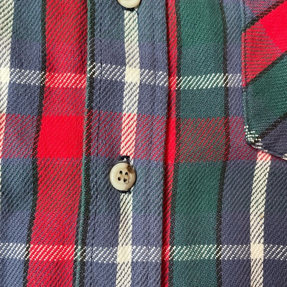 Vintage Codet red and blue plaid shirt. Size XL. Made in USA - Picture 2 of 6